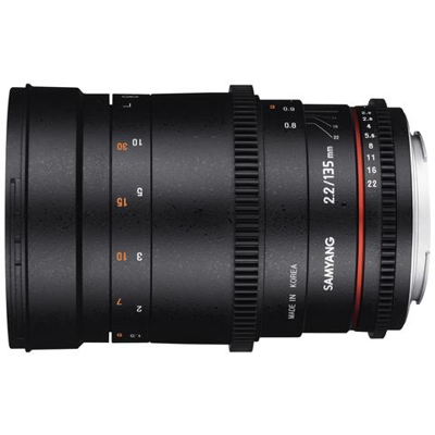 135mm T2.2 VDSLR Micro 4/3, Telefoto, SLR, 11/7, Manuale, Micro quattro terzi, Nero