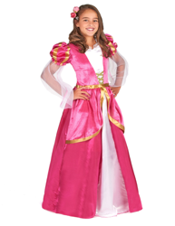 Costume da principessa medievale rosa per bambina características