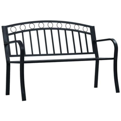 Panchina Da Giardino 125 Cm Nera In Acciaio precio