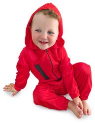 Costume da rapinatore rosso bebè en oferta