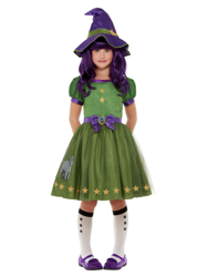 Costume strega verde Santoro™ bambina características