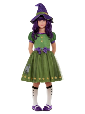 Costume strega verde Santoro™ bambina