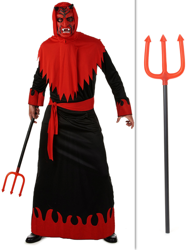 Set costume da diavolo con forcone halloween precio