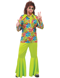 Costume da hippie verde per uomo precio