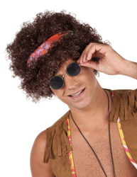 Parrucca afro hippie bruna precio