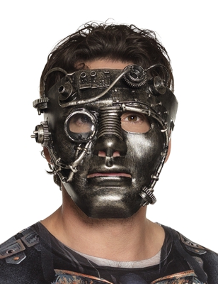 Maschera viso di ferro Steampunk per adulto