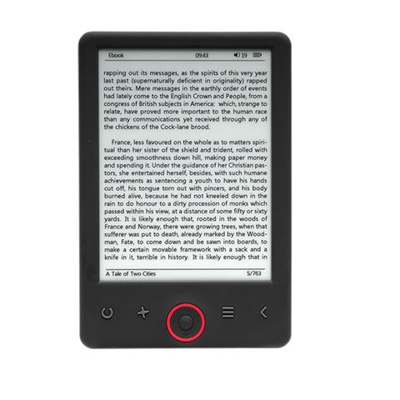 Lettore E-Book EBO-630L 6'' HD 4GB +Slot MicroSD Colore Nero