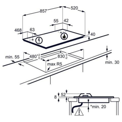 90 cm Slim 2.0 profilo 8mm - 5 fuochi gas - brucia precio