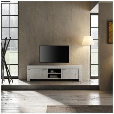 Land Porta Tv Living 2 Ante Rovere Neve