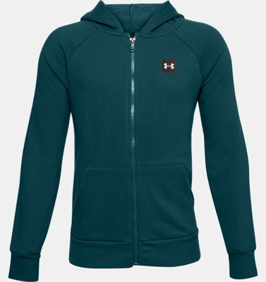 Felpa con cappuccio UA Rival Fleece Full Zip da ragazzo