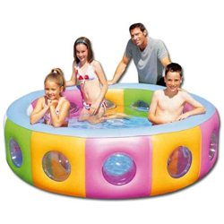 B51064 Piscina Tonda Fuori Terra Arcobaleno con Oblò 196x53cm precio