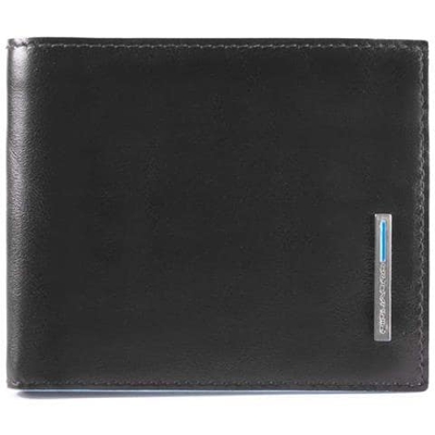 Portafoglio Uomo Con Portamonete, Porta Carte Blue Square - Pu4188b2r - Nero