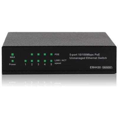 SWITCH 5 PORTE 10/100, 4 PORTE PoE