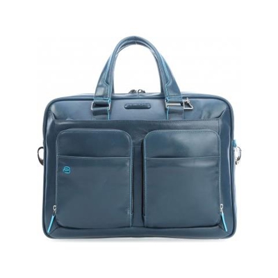 Borsa Sottile Porta Computer E Porta Ipad A Due Manici Con Tasche Frontali Organizzate Blue Square - Ca2849b2