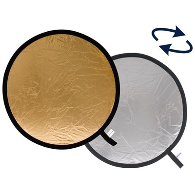 Pannello Circolare per Fotocamera Argento e Oro 75 cm LL LR3034