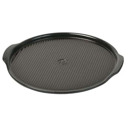 Pizza stone grande 40x37x3cm nero fusian ceramica refrattaria en oferta