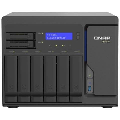 NAS TS-h886-D1622 8 Slot 3.5'' / 2.5'' Interfacce 4 x Gigabit Ethernet / 3 x USB 3.0 Ram 16 GB