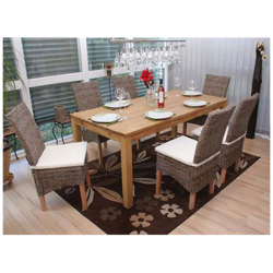 Set 6x Sedie M44 Kubu Rattan Con Cuscini en oferta