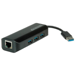 USB 3.0 to Gigabit Ethernet Converter + Hub 3x, 56g, 18 x 74 x 51 mm precio