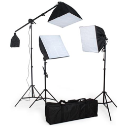 Set Di Luci Da Studio Fotografico Con Lampada + Soft Box - Nero características