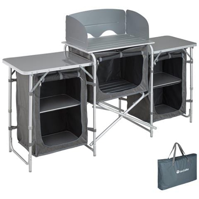 Cucina Da Campeggio 172x52x104cm - Grigio