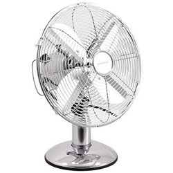 Tvt-33w - Ventilatore Da Tavolo In Stile Retrò Cromato, Con 3 Velocità, Oscillazione E Ventola, 35 Cm en oferta