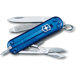 Coltello tascabile svizzero Signature Victorinox 0.6225.T2B1, include una penna a pressione e forbici, 8 funzioni, in confezione blister -Blu precio