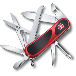 Coltellino svizzero Victorinox Evolution 18 2.4913.CB1 con 15 funzioni tra cui forbici e limetta per unghie -Nero/Rosso in blister precio