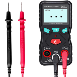 YIYOUBAO ET8133 completamente automatico di identificazione multimetro tensione del diodo Corrente di capacita Buzzer Meter vero RMS con funzione características