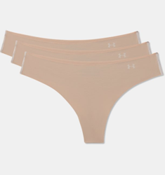 UA Pure Stretch Thong Underwear da donna in confezione tripla precio