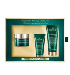 NUXE NUXURIANCE ULTRA PROGRAMME ANTI AGE GLOBAL JOUR 1 CREME RICHE REDENSIFIANTE ANTI AGE 50 ML + 1 CREME MAINS ANTI TACHES 75 ML + 1 CREME CORPS VOLUPTUEUSE ANTI AGE 30 ML precio