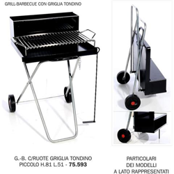 Grill Pc Con Ruote-griglia Tondino Nic H81 L51 características