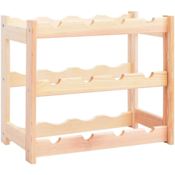 Portavini da 12 Bottiglie in Legno di Pino - ASUPERMALL precio