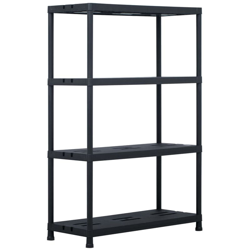 Scaffale Nero 220 kg 90x40x138 cm in Plastica - ASUPERMALL características