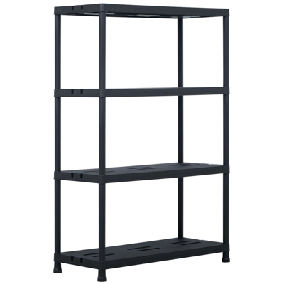 Scaffale Nero 220 kg 90x40x138 cm in Plastica - ASUPERMALL