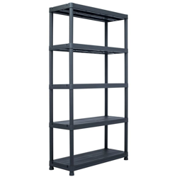 Scaffale Nero 250 kg 80x40x180 cm in Plastica - ASUPERMALL precio