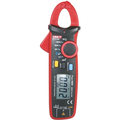 UNI-T UT210E Mini Digital Handheld Multimetro pinza LCD retroilluminato vero RMS voltmetro Ohmmeter tensione AC / DC Corrente di resistenza di