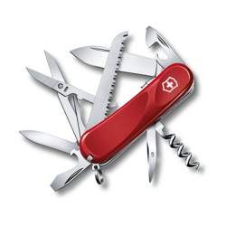 Coltellino svizzero Victorinox Evolution 17 2.3913.SE con 15 funzioni tra cui forbici, limetta per unghie e cacciavite rosso bloccabile con cacciavite características