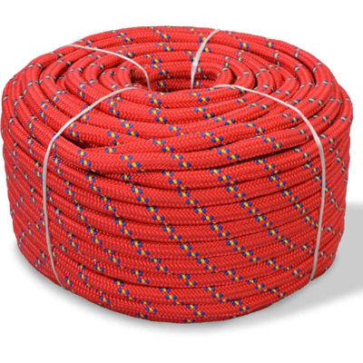 Corda Nautica in Polipropilene 10 mm 50 m Rosso - VIDAXL