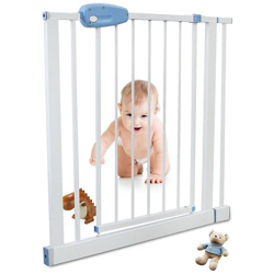 Leogreen - Cancelletto Di Sicurezza Per Bambini, Cancelletto Regolabile Per Porte, estensione da 81 a 94 cm, Bianco, Larghezza: 74-87 cm en oferta