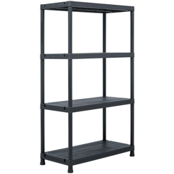 Scaffale Nero 200 kg 80x40x138 cm in Plastica - ASUPERMALL características