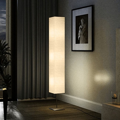 Lampada a Piantana con Supporto in Acciaio 170 cm Beige - ASUPERMALL