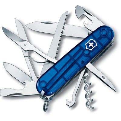 Victorinox - Coltellino Multiuso 91mm - Huntsman Blu Translucent Sapphire V-1.3713.T2