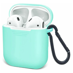 Cover custodia silicone verde acqua cuffie bluetooth porta auricolari gancio - BS precio