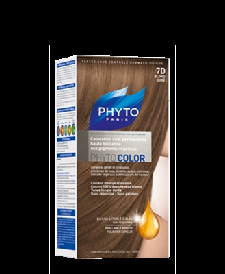 Phyto PhytocolorColorazione Permanente Alta Luminosità Ai Pigmenti Vegetali Nuance 7D Biondo Dorato