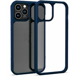 BS - Cover custodia compatibile iPhone 12 Mini 5.4' trasparente cornice blu scura características