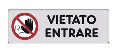 Etichetta Adesiva 150X50 "Vietato Entrare" 10 Pz - IST