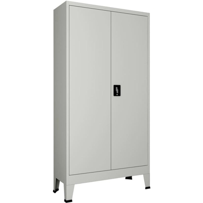 Armadio per Ufficio con 2 Ante Acciaio 90x40x180 cm Grigio - VIDAXL