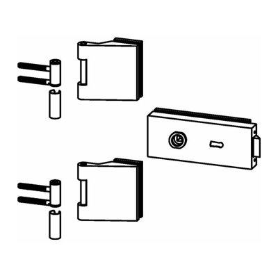 dormakaba Ferramenta per porte in vetro STUDIO Classic/OFFICE Classic LM Dark Niro BB DIN L/R