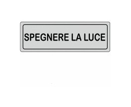 ETICHETTA SPEGNERE LA LUCE 15x 5 ADESIVA - MACHIERALDO